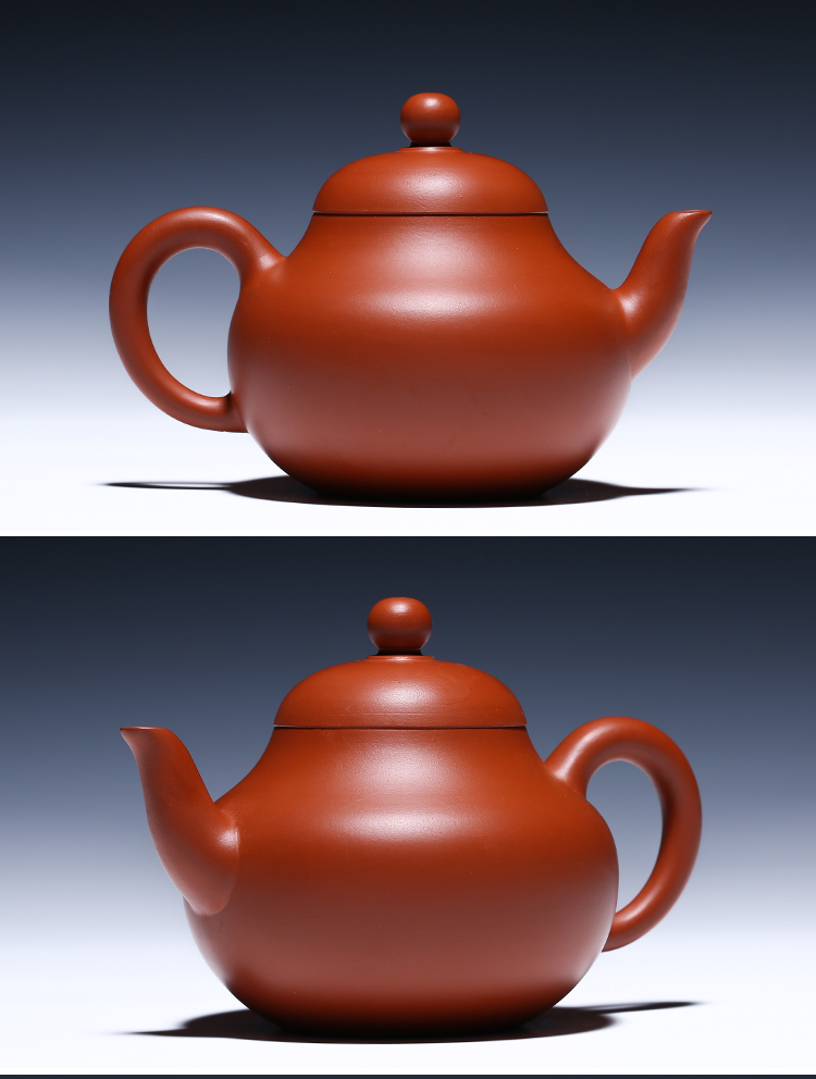 宜兴名家紫砂壶纯手工原矿朱泥思婷壶