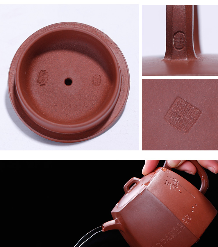 【周国芳】大师壶茶壶-紫砂壶-六方井栏壶370cc 茶七网上商城tea7.com