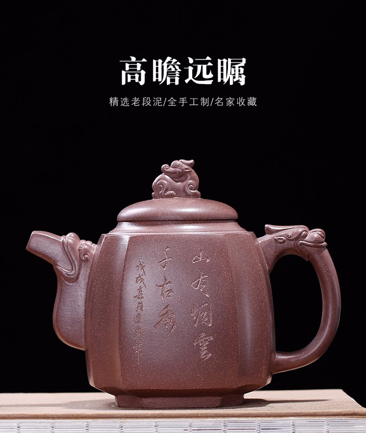 沈建康大师壶茶壶紫砂壶高瞻远瞩壶530cc