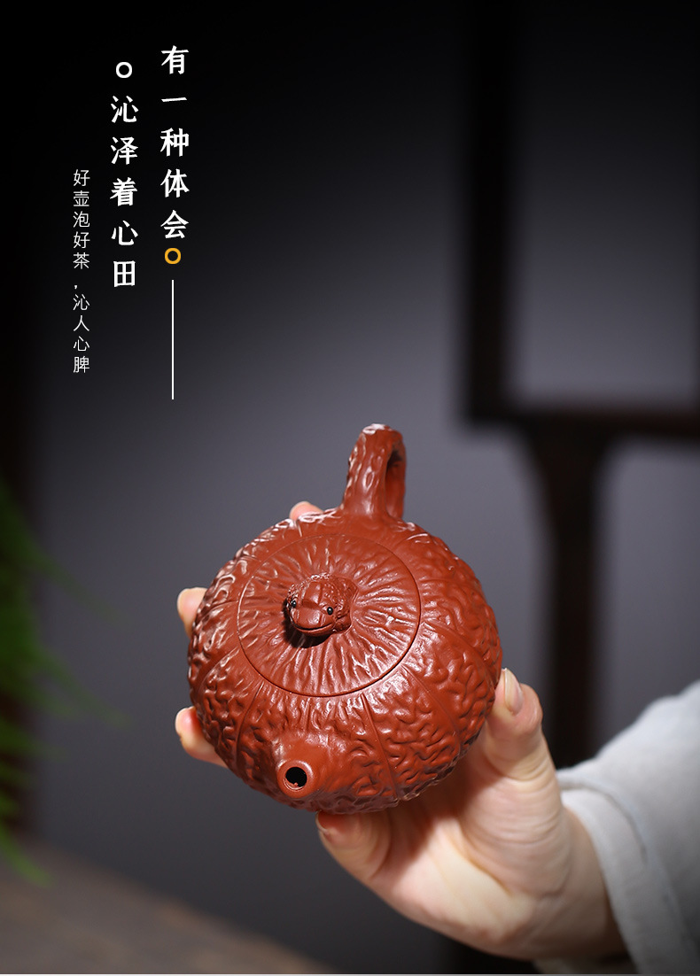 大红袍泥金蟾壶